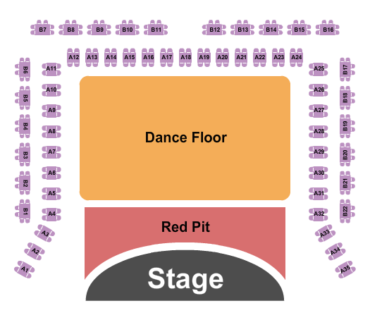 Cowboys Dance Hall - San Antonio GA/Red Pit/Gold/Silver Seating Chart