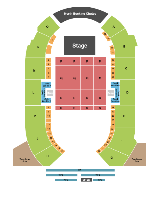 Cowtown Coliseum End Stage Seating Chart