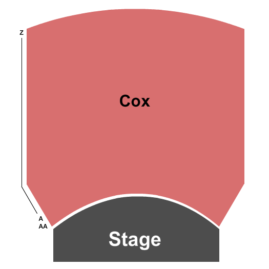 Cox Auditorium End Stage Seating Chart