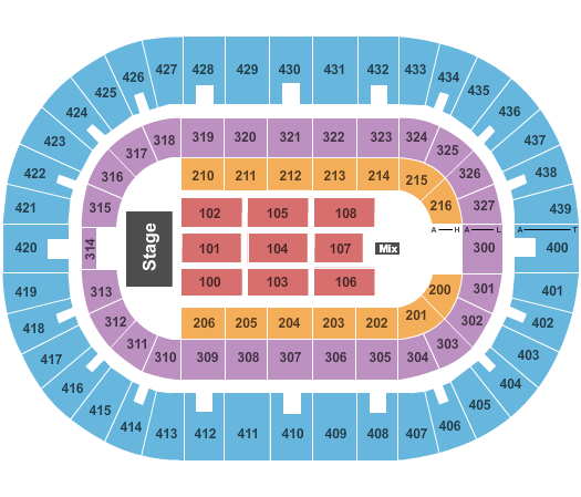 Cox Convention Center Endstage Seating Chart
