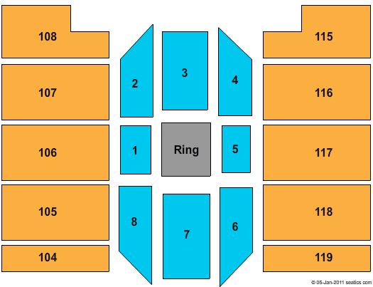 Cox Pavilion Boxing Seating Chart