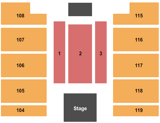 Cox Pavilion Endstage 1 Seating Chart