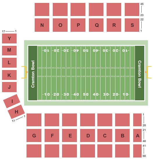 Cramton Bowl Football Seating Chart