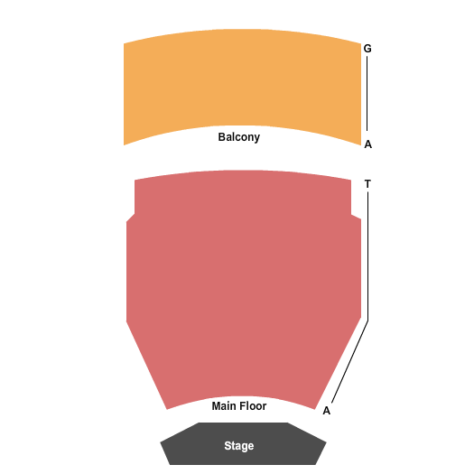The Craterian Theater at The Collier Center Seating Map