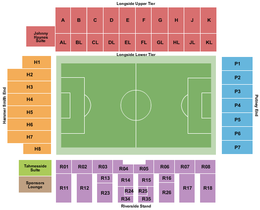 Craven Cottage Soccer Seating Chart