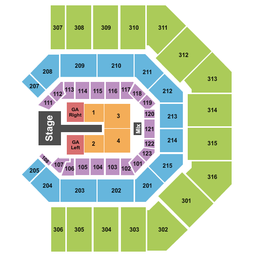 Credit One Stadium Brandon Lake Seating Chart