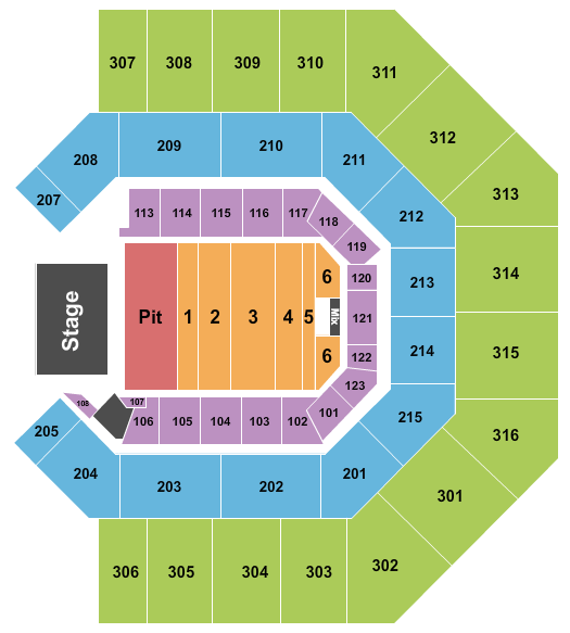 Credit One Stadium Dierks Bentley Seating Chart