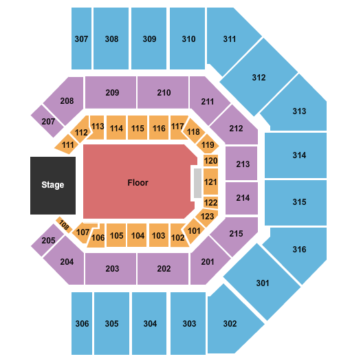 seating chart for Credit One Stadium - Endstage - Large GA Floor - eventticketscenter.com