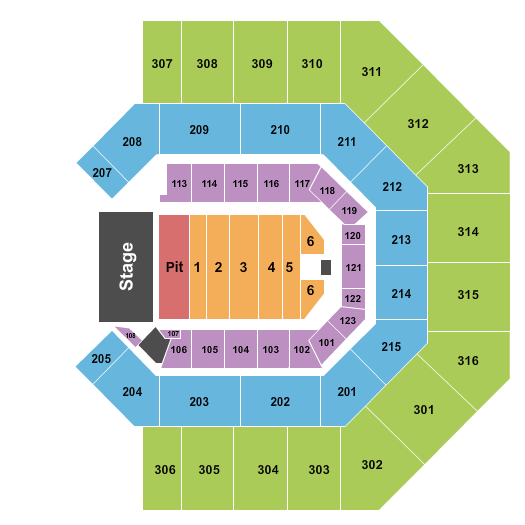 Credit One Stadium seating chart event tickets center