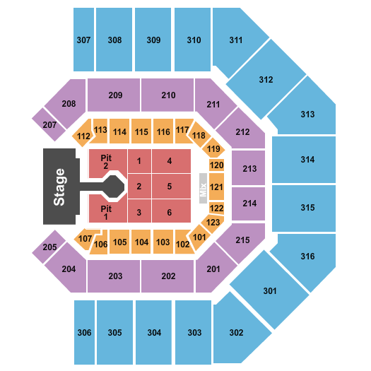 Credit One Stadium Needtobreathe Seating Chart