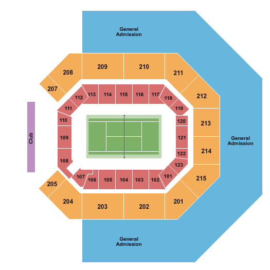 seating chart for Credit One Stadium - Tennis 2 - eventticketscenter.com