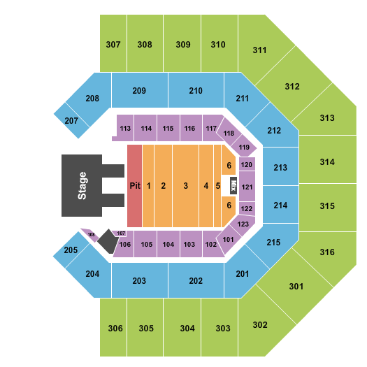 Credit One Stadium ZBB Seating Chart