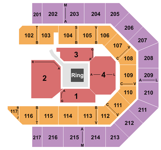 Credit Union 1 Arena Boxing 1 Seating Chart