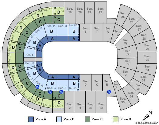 SaskTel Centre How To Train Your Dragon - Zone Seating Chart