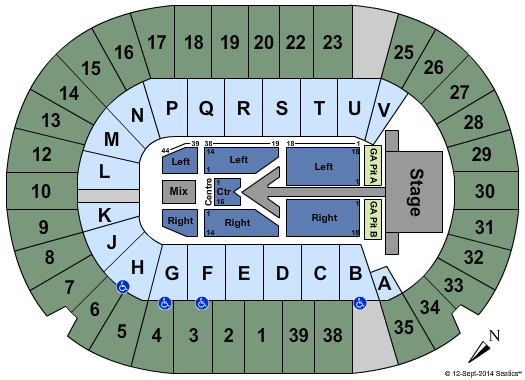 SaskTel Centre Maroon 5 Seating Chart
