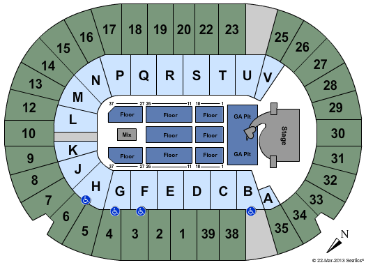 SaskTel Centre Pink Seating Chart