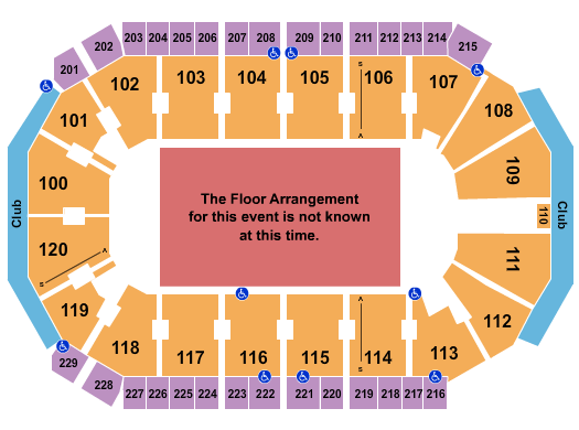 Credit Union of Texas Event Center Generic Floor Seating Chart