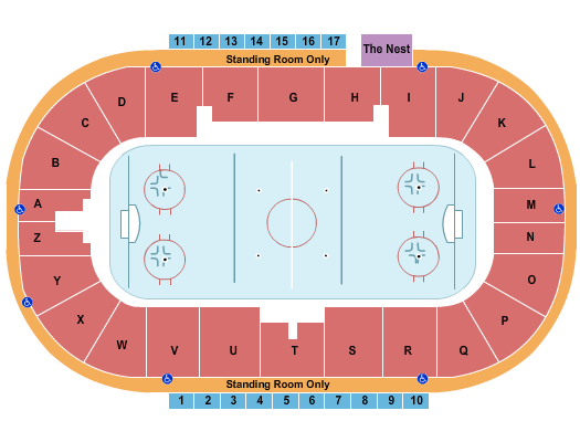 Credit Union Place - PEI Hockey Seating Chart