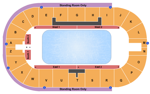Credit Union Place - PEI Thank You Canada Tour Seating Chart