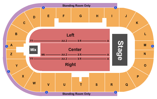 Credit Union Place - PEI ZZ Top Seating Chart