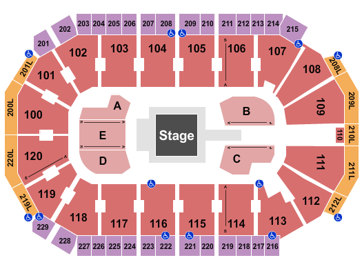 Credit Union of Texas Event Center LTA Championship Seating Chart