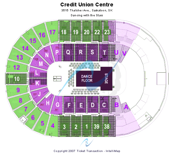 SaskTel Centre Dancing With the Stars Seating Chart