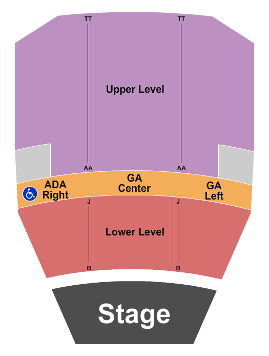 Crest Theatre - Sacramento Lower/Upper/GA Seating Chart