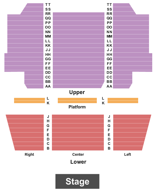 Crest Theatre - Sacramento Endstage 3 Seating Chart