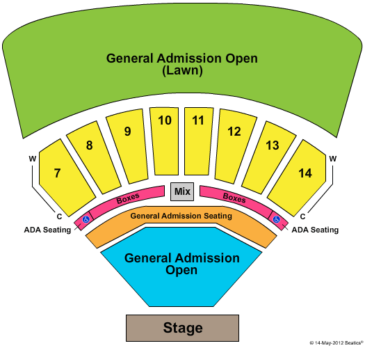Azura Amphitheater Endstage GA Pit Seating Chart