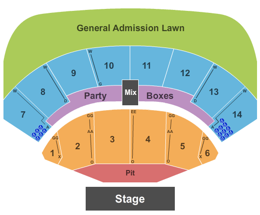 Azura Amphitheater Endstage Pit Seating Chart