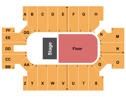 Cross Insurance Arena Half House GA Floor Seating Chart