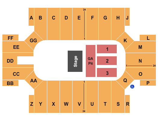 Cross Insurance Arena Half House GA Pit Seating Chart