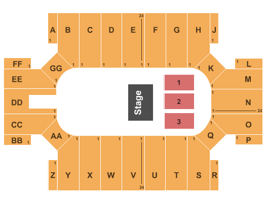 seating chart for Cross Insurance Arena - Half House - eventticketscenter.com