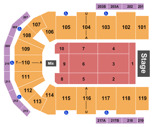 Cross Insurance Center Endstage 6B Seating Chart
