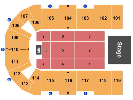 Cross Insurance Center Endstage 8 Seating Chart