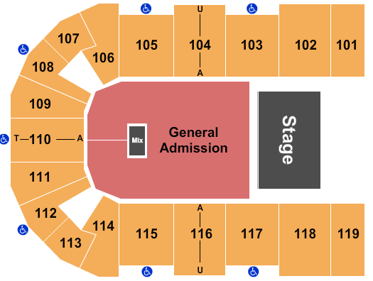 Cross Insurance Center Endstage GA Floor 2 Seating Chart