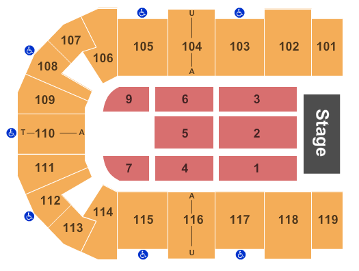 Cross Insurance Center End Stage Seating Chart