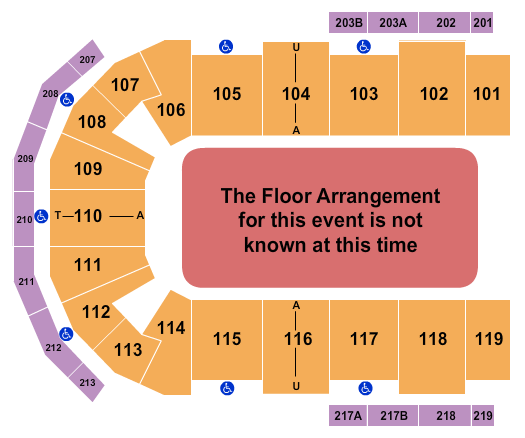 Cross Insurance Center Generic Floor Seating Chart