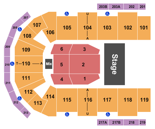 Cross Insurance Center Half House 7 Seating Chart