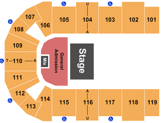 Cross Insurance Center Half House GA Floor Seating Chart