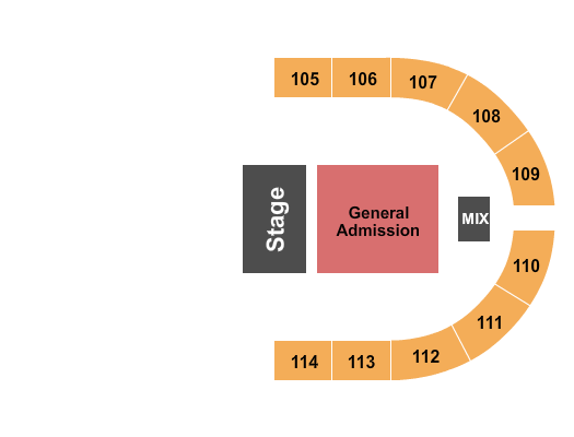 Crossroads Arena 90s Block Party Seating Chart