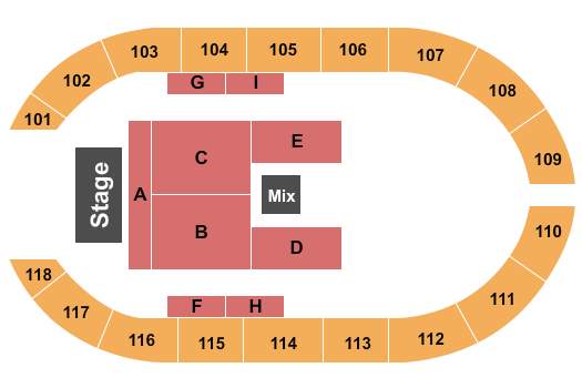 Crossroads Arena Justin Moore Seating Chart