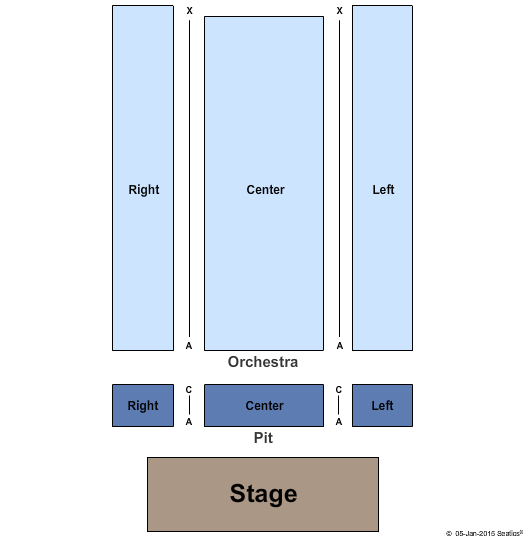 Crowder Hall - University of Arizona End Stage Seating Chart