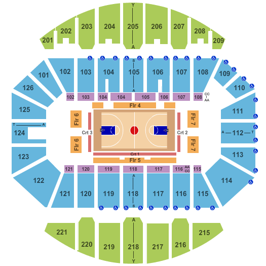 Crown Arena - The Crown Center Basketball Seating Chart