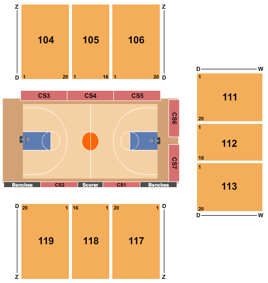 Crown Arena - The Crown Center Basketball 2 Seating Chart