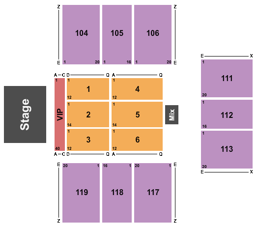 Crown Arena - The Crown Center End Stage Seating Chart