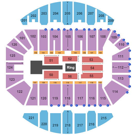 Crown Coliseum - The Crown Center WWE 2 Seating Chart