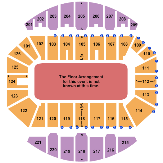 Crown Coliseum - The Crown Center Generic Floor Seating Chart