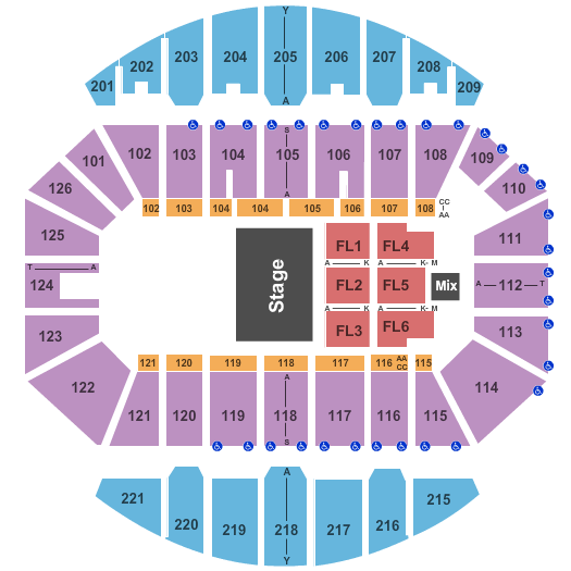 Crown Coliseum - The Crown Center Half House Seating Chart