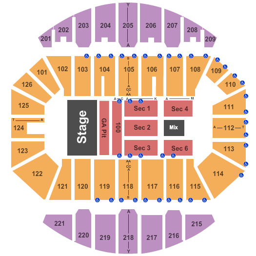 Crown Coliseum - The Crown Center Lee Brice Seating Chart